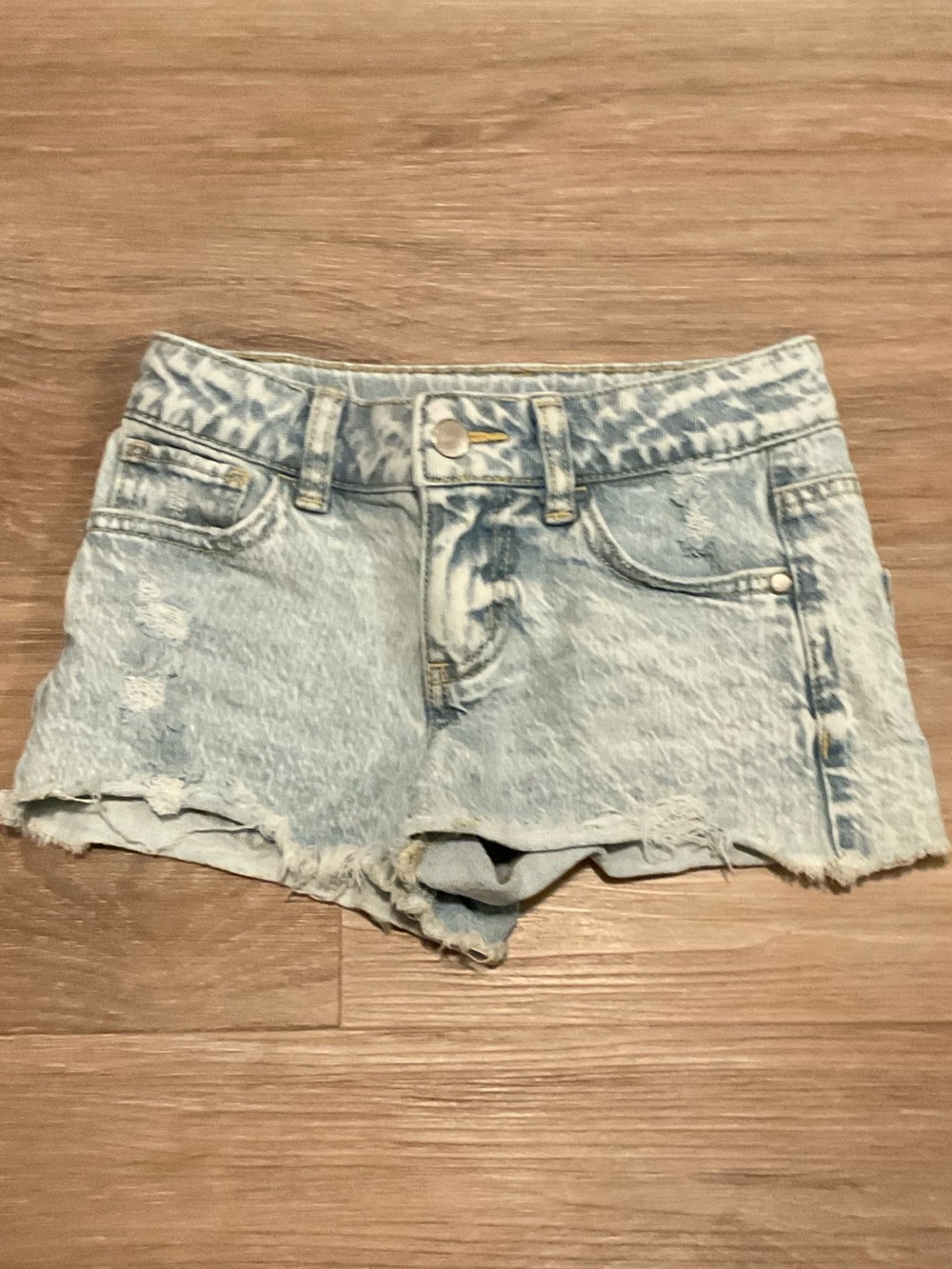 GB girls Light Blue Distressed Denim Cutoff Shorts